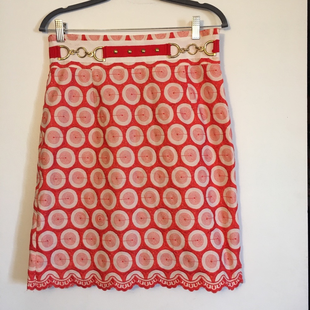 Antonio Melani Printed Scalloped Skirt